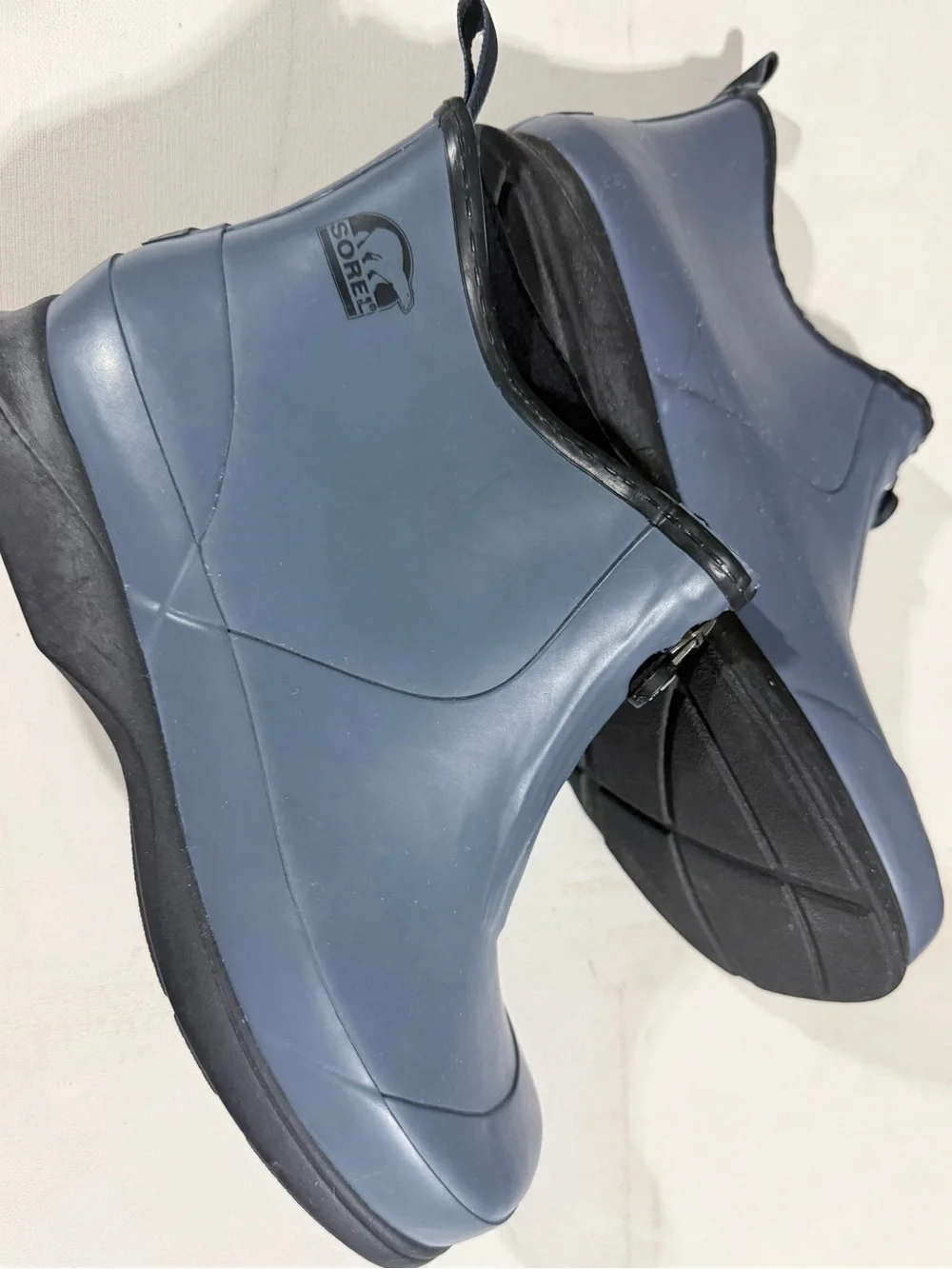 Sorel Women's Navy Front-Zip Waterproof Ankle Rain Gauge Boots